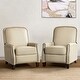 preview thumbnail 45 of 96, Gladis Modern Retro Genuine Leather Recliner with Nailhead Trim Set of 2 by HULALA HOME BEIGE