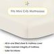 preview thumbnail 30 of 38, BreathableBaby All-in-One Fitted Sheet & Waterproof Cover for 38" x 24" Mini Crib Mattress (2-Pack)