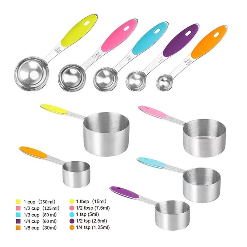 Stainless Steel Measuring Cups and Spoons Set of 10pc