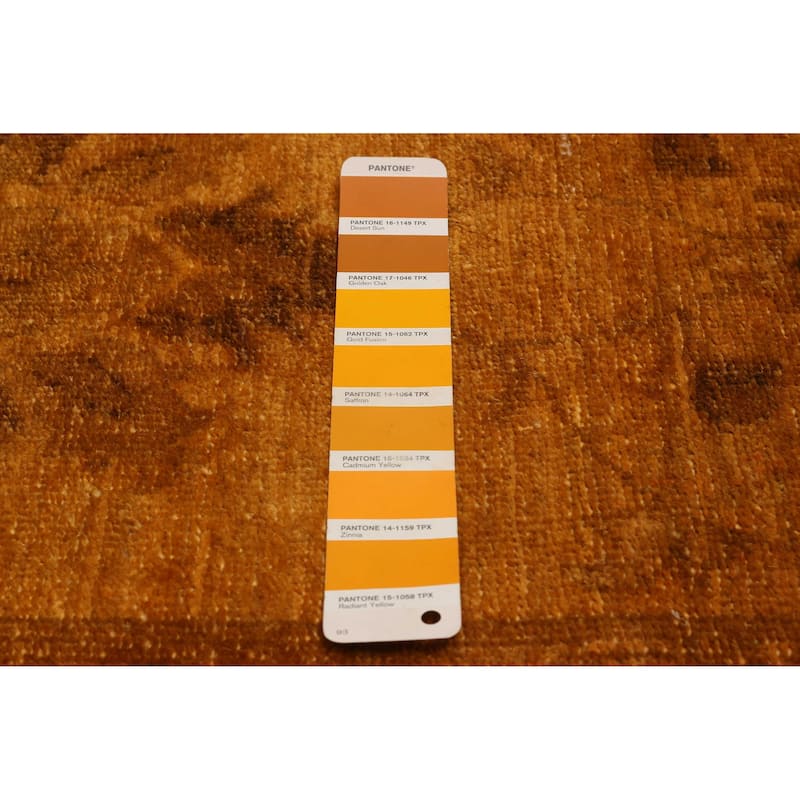 ECARPETGALLERY Hand-knotted Vibrance Light Orange Wool Rug - 9'1 x 11'8