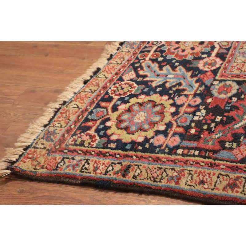 Hand Knotted Oriental 100% Wool Carpet Traditional Medallion Oranges & Rust Heriz (serapi) Area Rug - 12' 11'' X 8' 11''