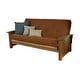 preview thumbnail 16 of 19, Copper Grove Cayenne Rustic Walnut Futon with Suede Mattress