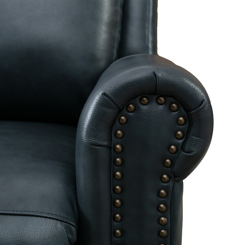 Genuine Leather Adjustable Single Sofa with Comfortable Arms and Back for Living Room