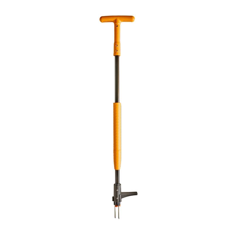 Kings County Tools 39-inch Stand Up Weed Puller Tool with Long Handle - Orange and Black - Tools