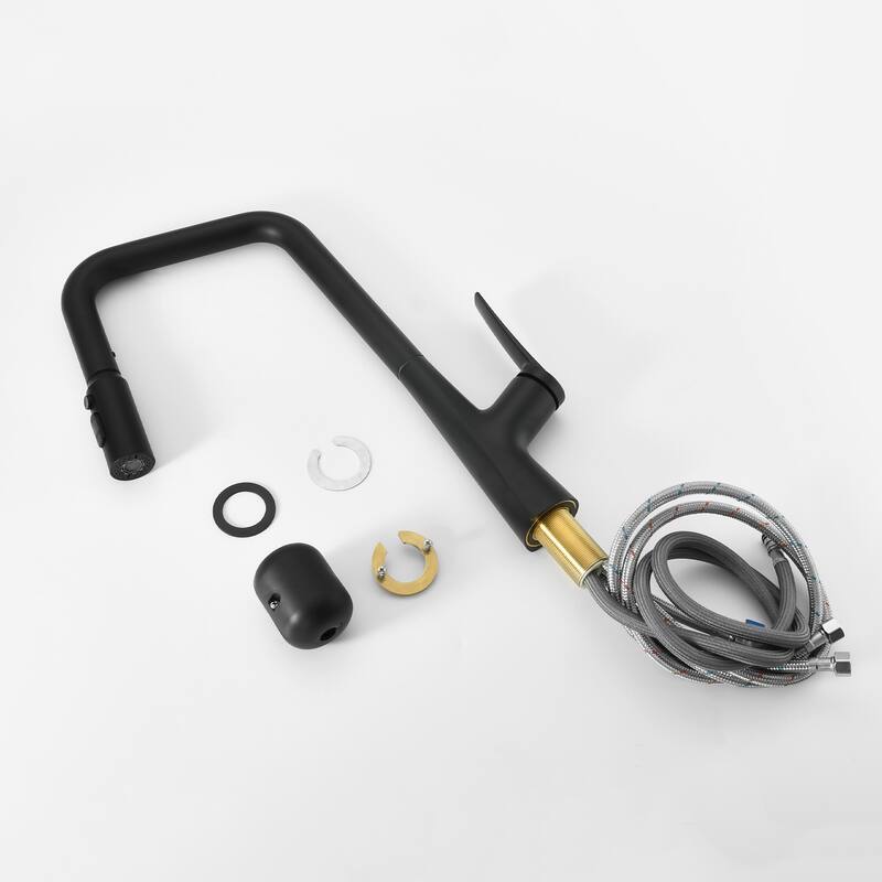 Professional Kitchen Faucet - 3 Function 360 Sprayer, One Touch Switching & Fast Connect​