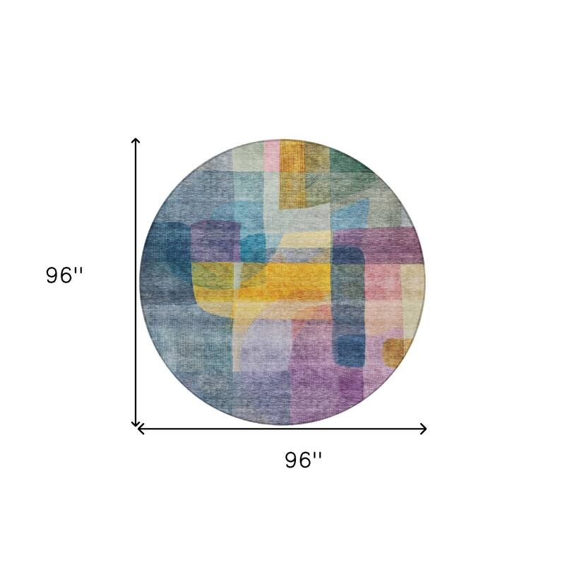 HomeRoots Abstract Transitional Rectangle Outdoor Rug