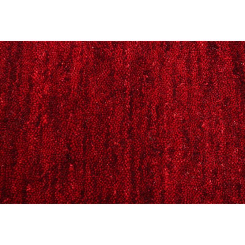 ECARPETGALLERY Hand Loomed Kashkuli Gabbeh Red Wool Rug - 4'1 x 5'9