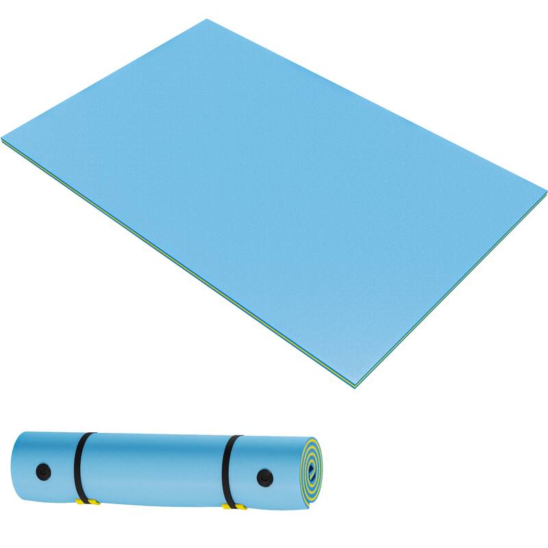 Moasis 9' X 6' Inflatable Rafts Water Mat - Floating Island Lily Pad XPE Foam Construction - 108"L x 70"W x 1.47"H