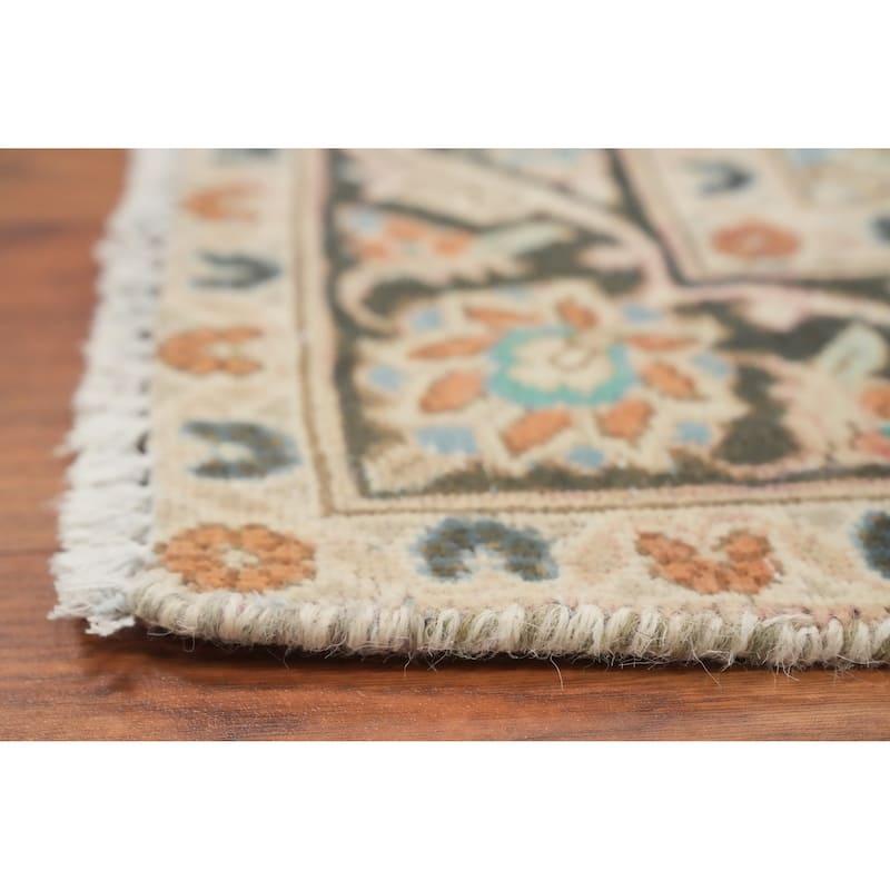 Hand Knotted Oriental 100% Wool Carpet Traditional Floral Purples Tabriz Area Rug - 4' 7'' X 3' 3''