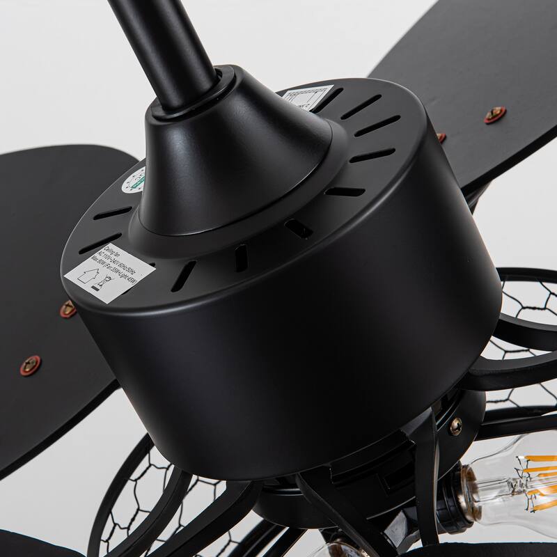 42"Ceiling Fan, Indoor Ceiling Fan With Light with Remote Control, Noiseless Reversible Motor, 6 Speed