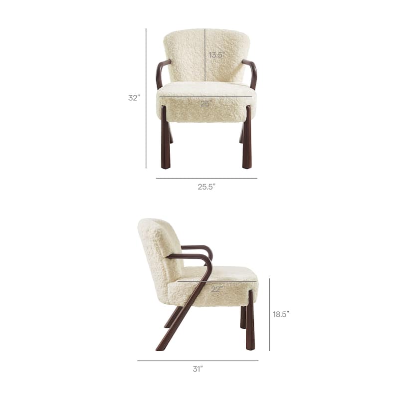 Arden Faux Shearling Accent Armchair