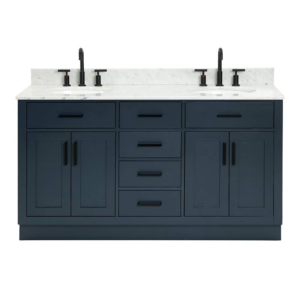 Ariel T061DCW2OVO Hepburn 61" Free Standing Double Basin Vanity Set