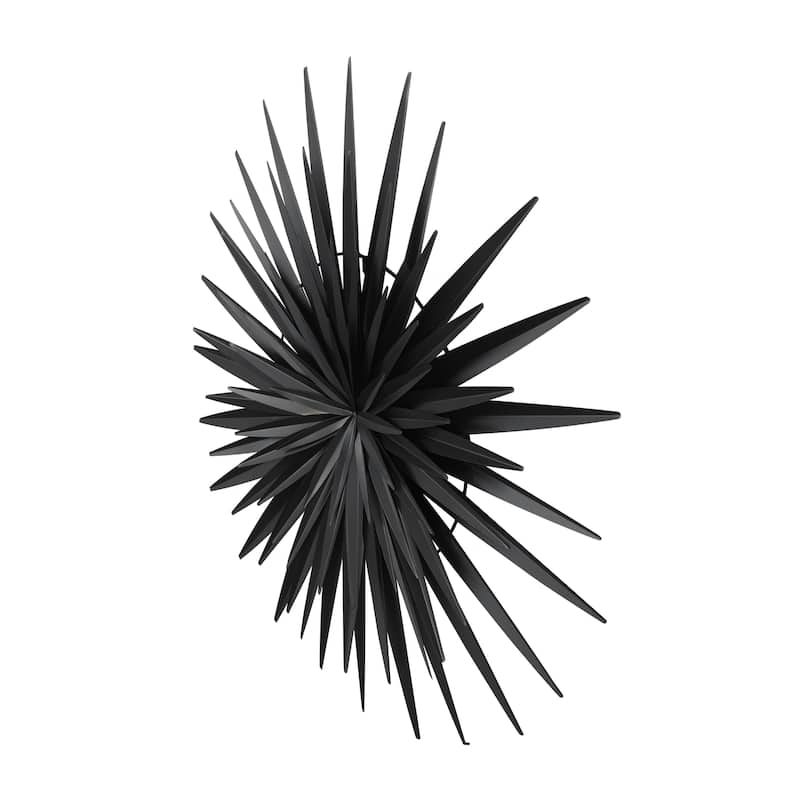 Metal Sunburst Large Layered 3D Home Wall Decor - Black - Roche River Decor