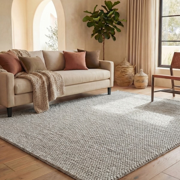 【AfricanSquare】オリーブナチュラルカッティングXL NO.26 SAFAVIEH Handmade Natura Eduina New Zealand Wool Rug - On Sale