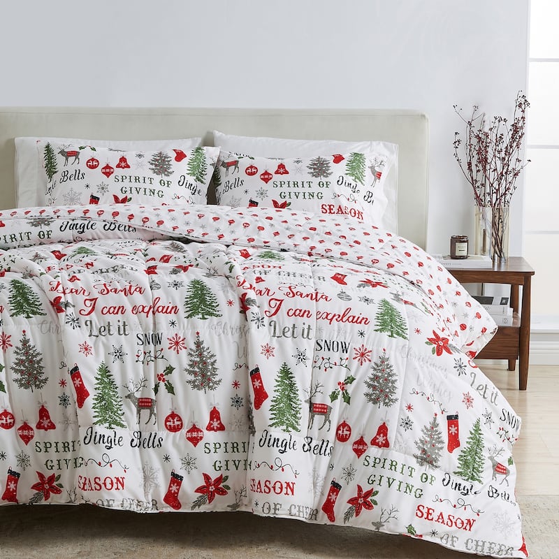 Linery & Co. All-Season Printed Down Alternative Comforter Set - Carol - California King