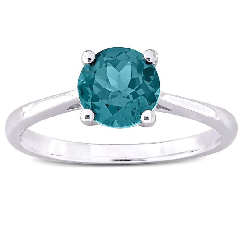 Miadora 1 5/8ct TGW Zambia Created Alexandrite Solitaire Ring Sterling Silver