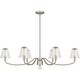 preview thumbnail 2 of 5, McKinney 6-Light Brushed Nickel Linear Chandelier