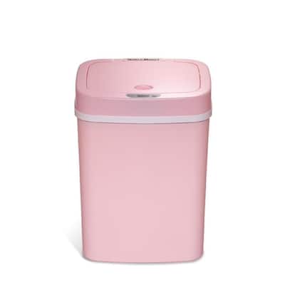 NINESTARS DZT-12-5PK Motion Sensor Pink 3.2-gal Trash Can