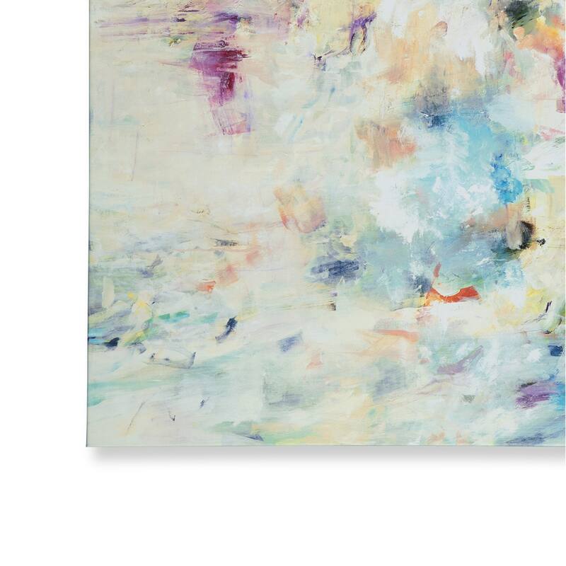 30 x 40 Modern Wall Art Painting, Giclee Frameless Canvas Blue White Orange