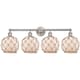 Option Brushed Satin Nickel / White Glass with Brown Rope