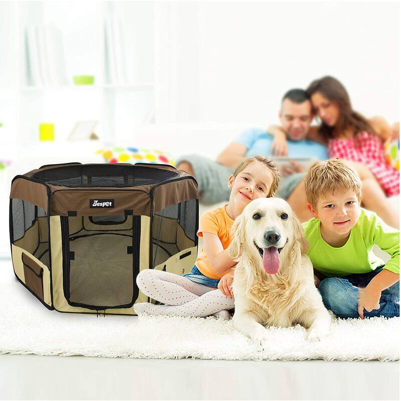 Jespet Soft-Sided Folding Dog & Cat Playpen