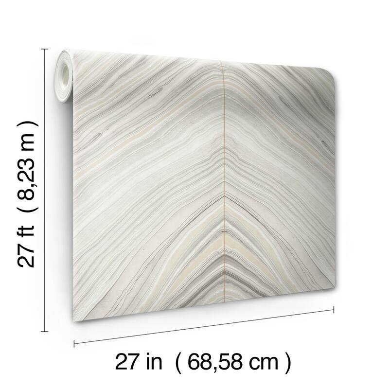 Paul, Onyx Strata Wallpaper, 27 in x 27 ft = 60.75 ft sq, Wallpaper Roll