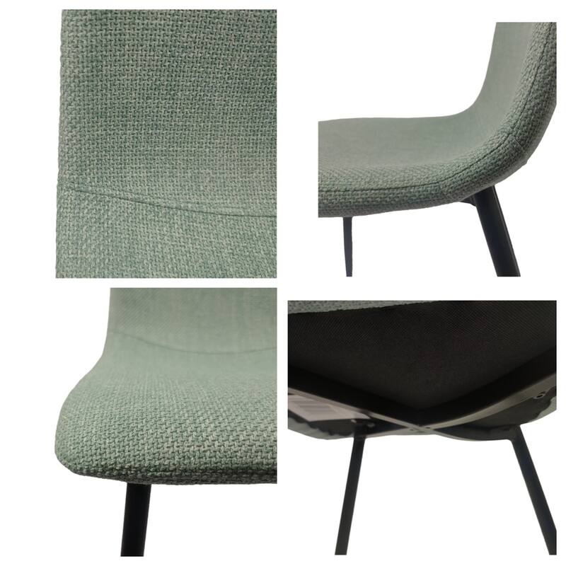 Modern Dining Room Chairs with Metal Legs(Set of 4) - N/A