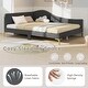 preview thumbnail 5 of 5, Rivet-Tufted Platform Bed with Metal Legs and Wood Slats-Full Size