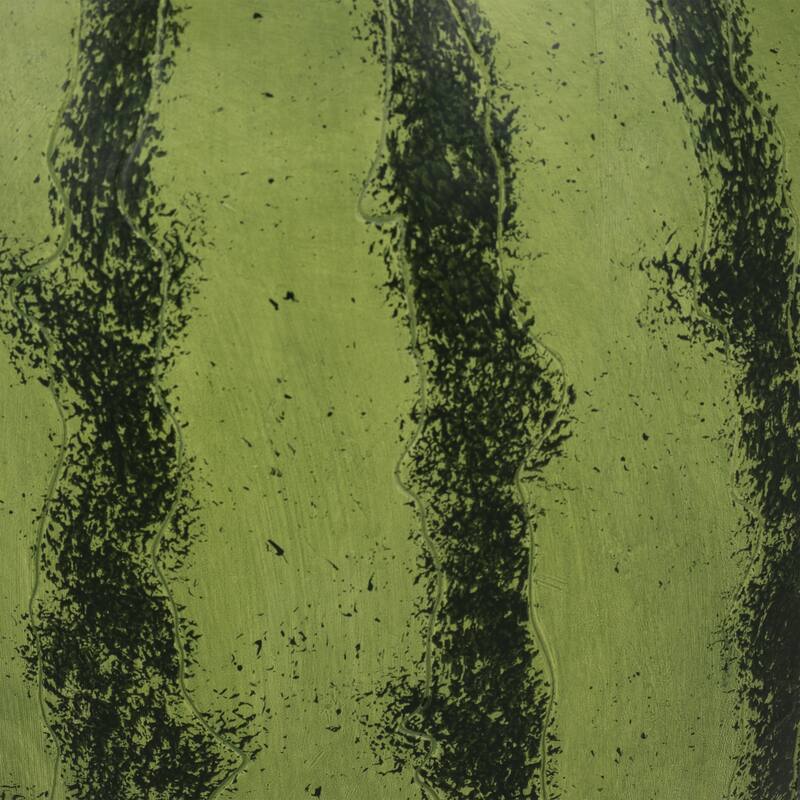 Resin Textured Watermelon Garden Stool - Green, 17"