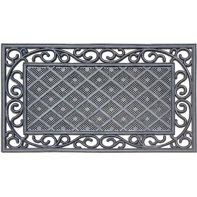 A1HC Welcome Rubber Pin Mat Beautifully Hand Finished Doormat