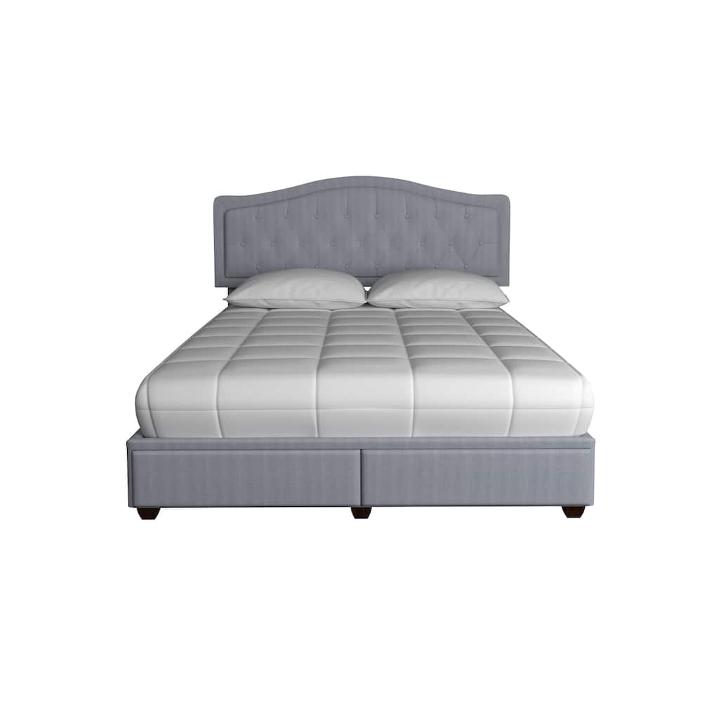 Queen Upholstered Storage Bed with Drawers