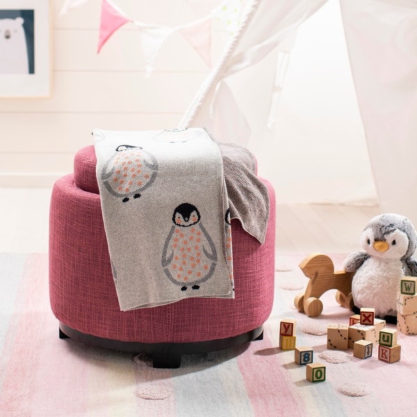 slide 2 of 3, SAFAVIEH Ozzie 32 x 40 Inch Cotton Collection Throw - 32" x 40" 32" x 40" - Animals - Assorted