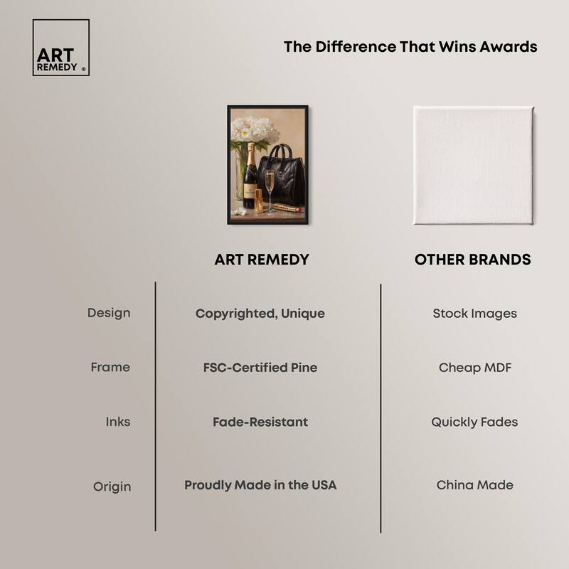 Cheers to Lovely Glam Canvas by Art Remedy