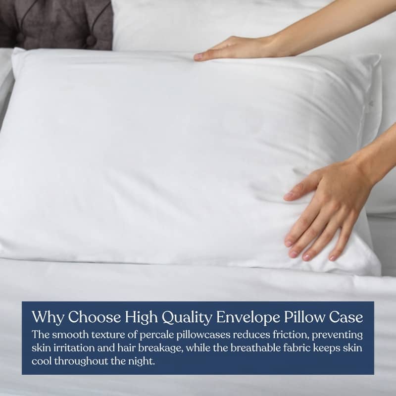 Delara GOTS Certified 100% Organic Cotton Pillowcase Pack of 2, 400 TC Long Staple Cotton, Moisture-Wicking, Smooth & Breathable