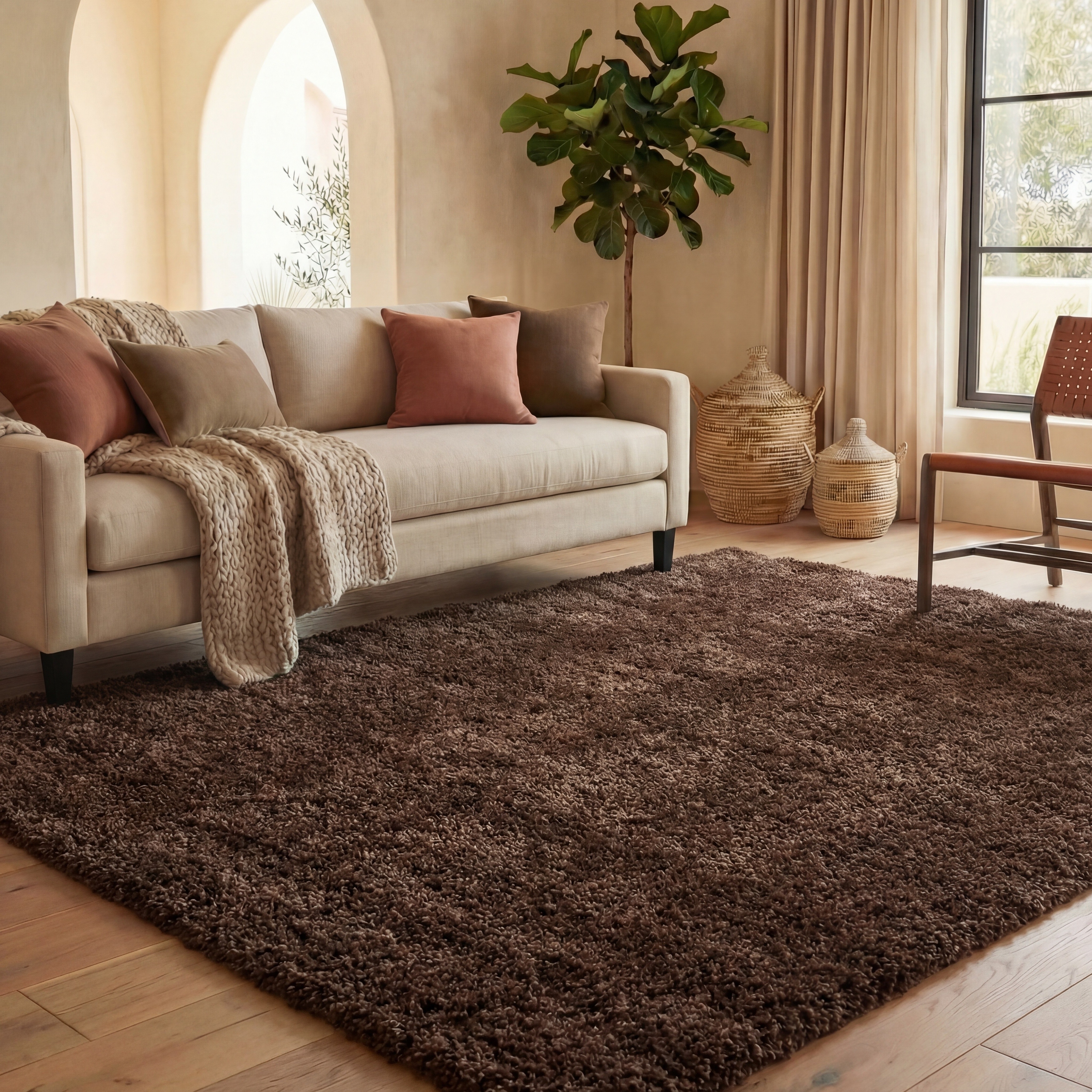 SAFAVIEH California Premium Shag Izat 2-inch Thick Area Rug - Bed