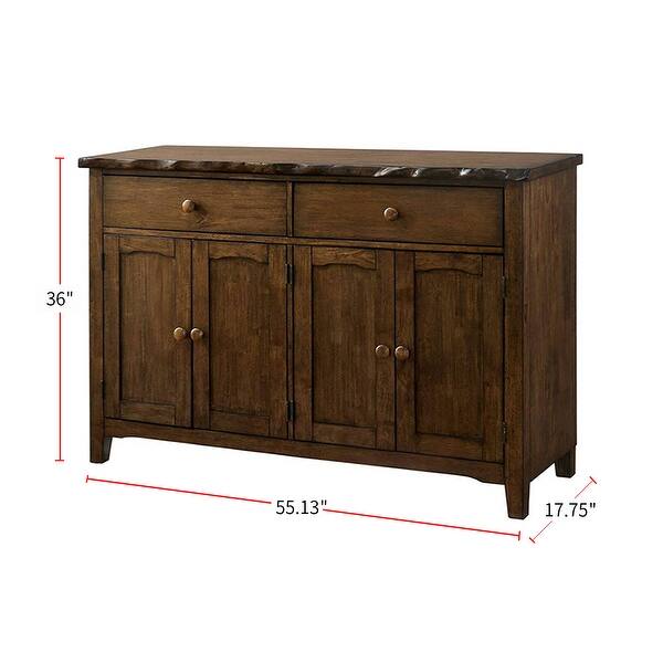 Reproduction Rustic Server Rustic Wooden Server in Walnut Finish - Bed Bath & Beyond - 34320815