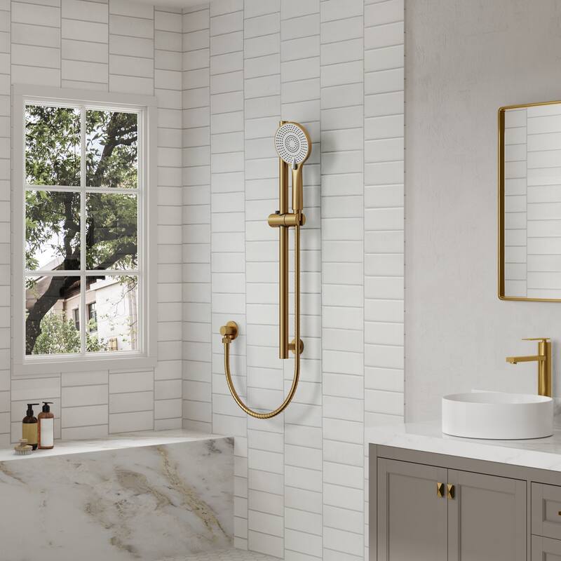 Adjustable Handheld Shower Slide Bar Set With Hose