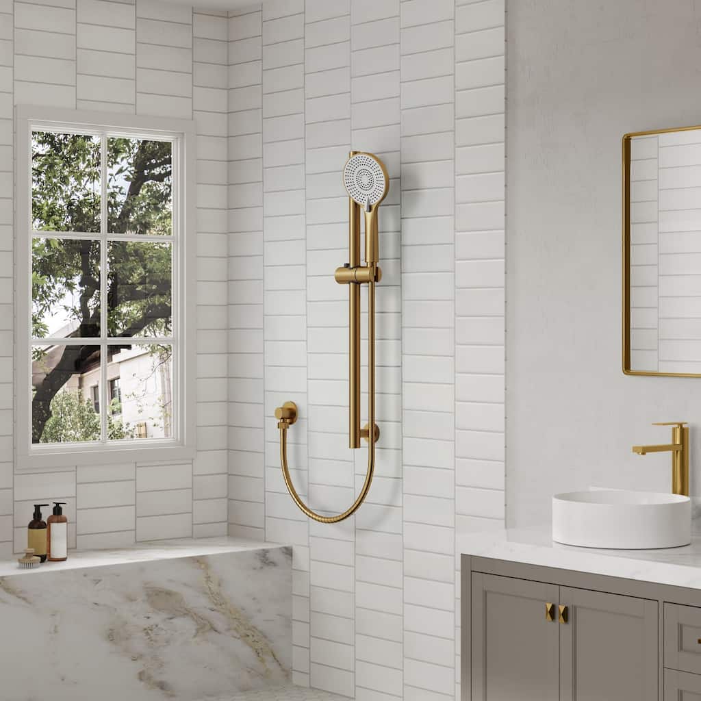 Adjustable Handheld Shower Slide Bar Set With Hose