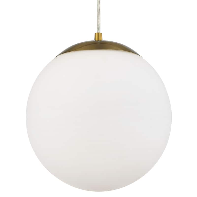 Craftmade 56891-WG Gaze 10" Wide Mini Pendant with Frosted Glass Shade - Satin Brass