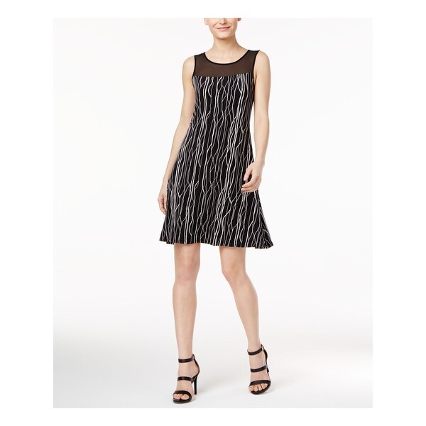 vince camuto black and white dress