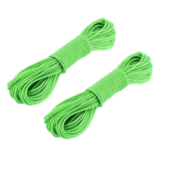  20M Clothes Line Laundry washing Line 2Pcs strong durable Rope Outdoor 
