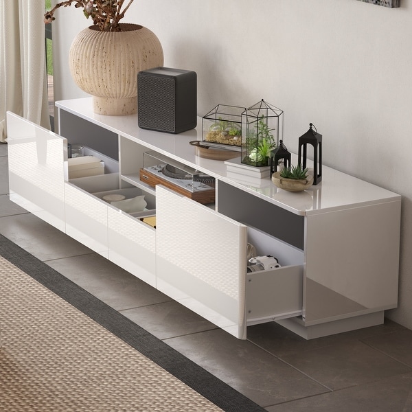 HighGloss LED TV Stand TV Entertainment Center TV Console Media Gaming - On  Sale - Bed Bath & Beyond - 37310162
