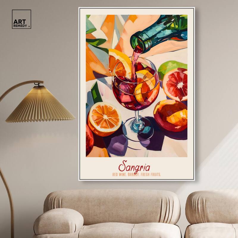 Sangria Recipe Poster Canvas by Art Remedy