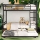 preview thumbnail 1 of 7, 2 In 1 Full XL Over Queen Metal Bunk Bed With Trundle,Save Space