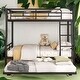 preview thumbnail 2 of 7, Multifunctional Full XL Over Queen Metal Bunk Bed With Trundle,Save Space or Split Into 2 Beds