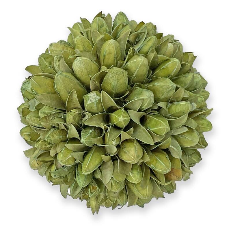 Handmade Preserved Topiary Balls – Set of 9 Decorative Floral Orbs - 4 inch