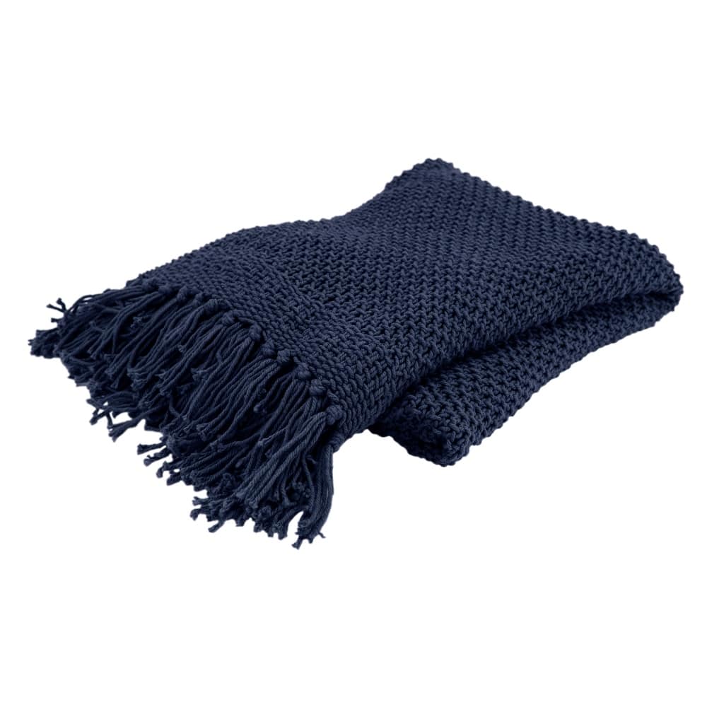 Rizzy Home Knitted Solid Color Throw, 50"X60"