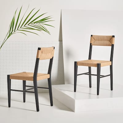 SAFAVIEH Couture Shazia Rattan Dining Chair (Set of 2) - 16.3" W x 21.3" L x 34" H - 16Wx21Dx34H