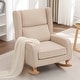 preview thumbnail 54 of 60, HOMYKA 27.56" Wide Rocking Chair for Nursery with Solid Wood Leg Khaki