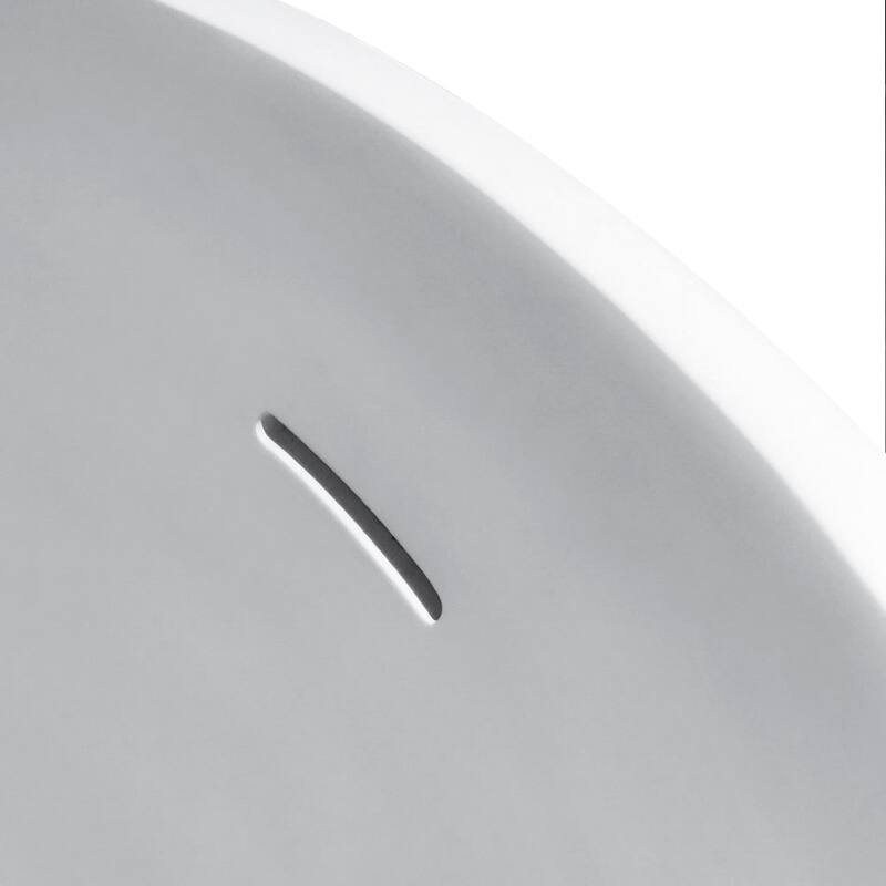 Solid Surface Freestanding Bathtub in Matte White